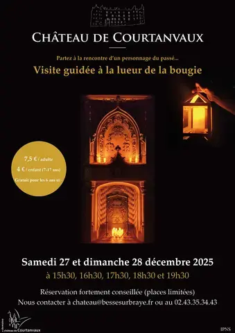 Visite guidée du Château de Courtanvaux à la lueur des bougies