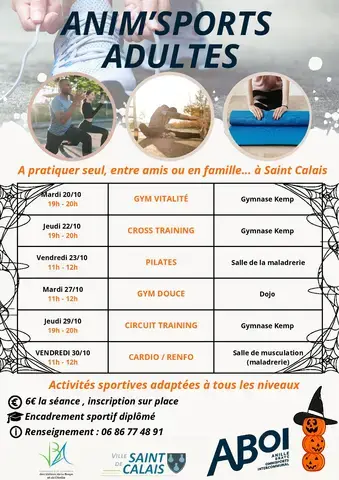 Anim'Sports adultes - Vacances de la Toussaint