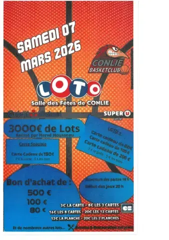 Loto du Basket Club de Conlie