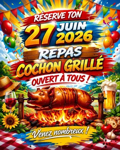 Repas Cochon grillé