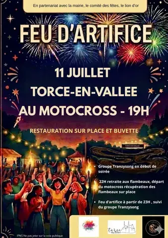 Feu d'artifice et retraite aux flambeaux
