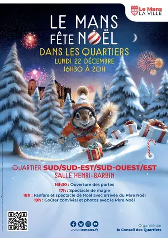 Le Mans fête Noël dans les quartiers Sud-Ouest, Sud-Est, Sud et Est