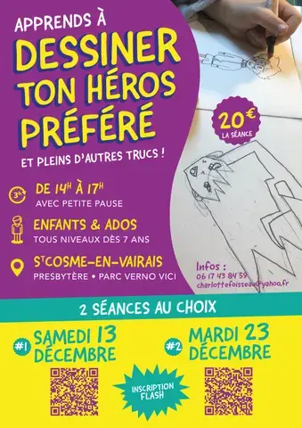 Atelier "Apprends à dessiner ton héros préféré"