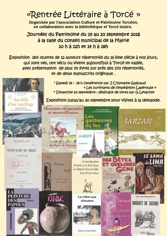 Journées du Patrimoine - église et exposition "Rentrée littéraire à Torcé"