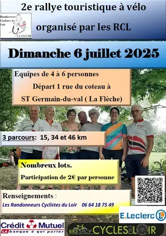 2ème rallye touristique à vélo organisé par les Randonneurs Cyclistes du Loir.