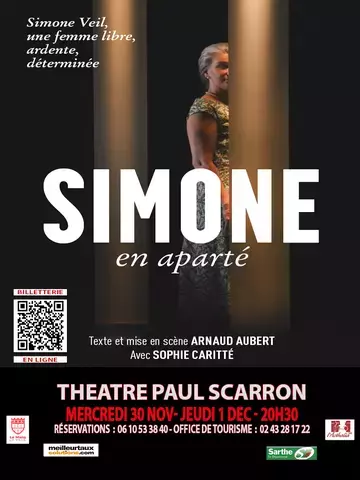 "SIMONE VEIL EN APARTÉ" THÉÂTRE PAUL SCARRON