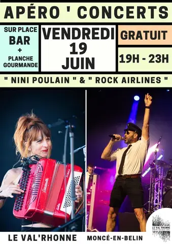 Apéro'Concerts avec "Nini Poulain" et "Rock Airlines"