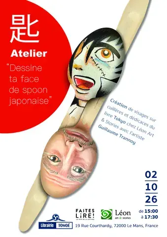 Atelier "Dessine ta face de spoon japonaise", avec l'illustrateur Guillaume Trannoy