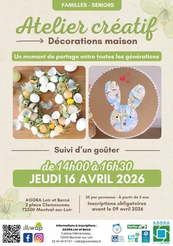 Atelier créatif - AGORA Loir et Bercé