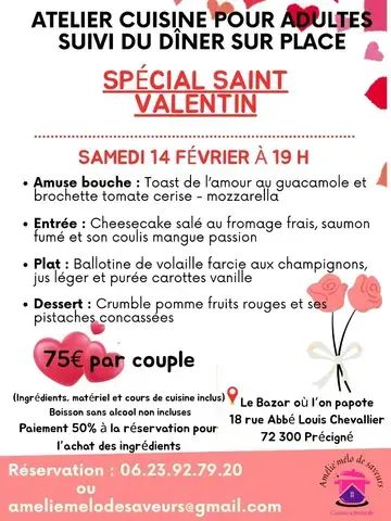 Atelier cuisine, spécial saint Valentin