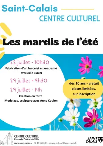 Les mardis de l’été : atelier bracelet en macramé