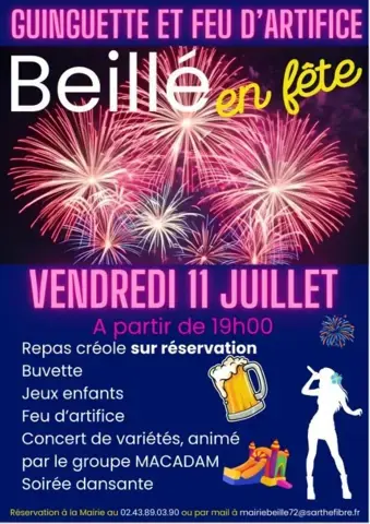 Guinguette et feu d'artifice