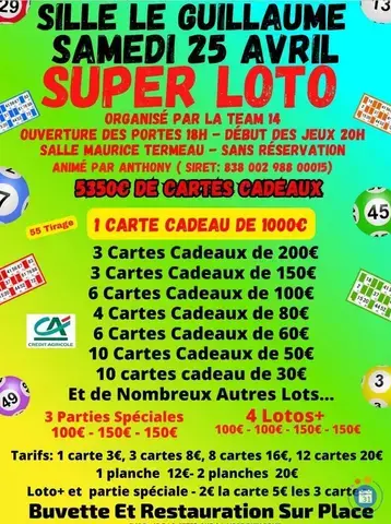 Loto de la Team 14 compétitions