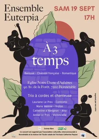 Journées Européennes du Patrimoine 2026 - Concert de l'ensemble Euterpia "À 3 temps"