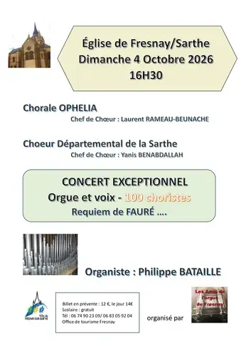 Concert orgue et voix avec 100 choristes