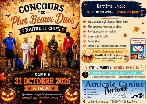 Amicale Canine Thoréenne - Concours des Plus Beaux Duos – 6? édition