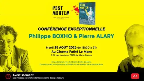 PHILIPPE BOXHO et PIERRE ALARY au Cinéma Le Pathé, invités de la Librairie Bulle