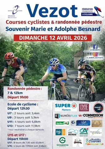 Courses cyclistes et randonnée pédestre à Vezot