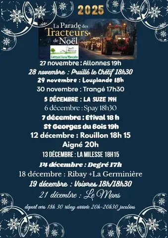 Parade des tracteurs illuminés
