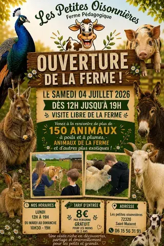 Ouverture de la Ferme pédagogique "Les Petites Oisonnières"