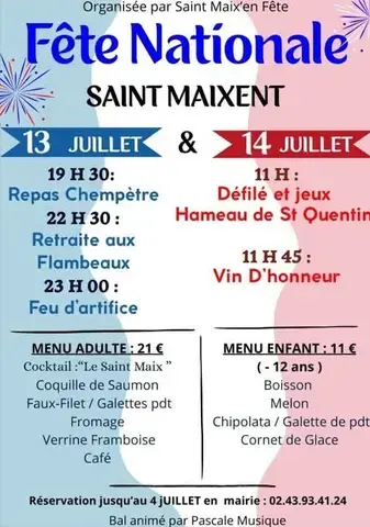 Fête nationale 13 et 14 juillet