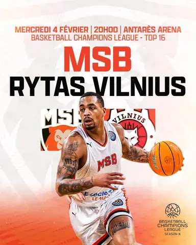 MSB vs. RYTAS VILNIUS - Basketball Champions League saison 2025-2026