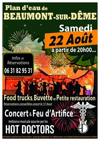 Repas concert feu d'artifice