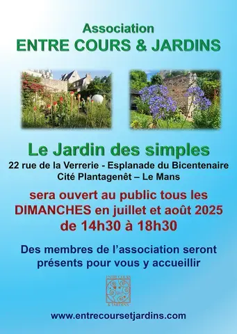 Ouverture du Jardin des Simples avec l'association Entre Cours et Jardins