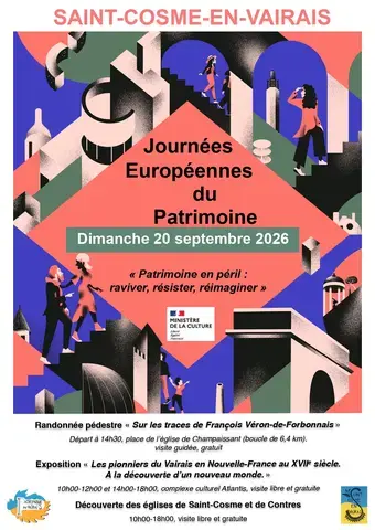 Journées Européennes du Patrimoine 2026 - Animations à Saint Cosme-en-Vairais