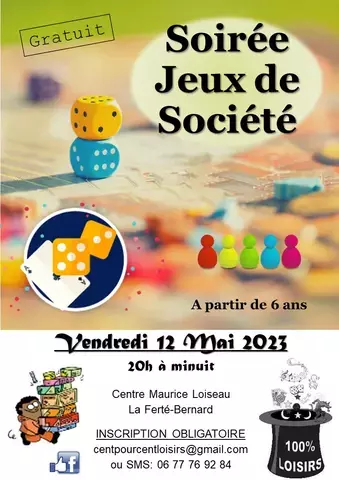 SOIREE JEUX DE SOCIÉTÉ