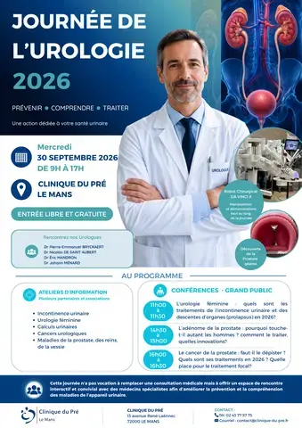 Journée de l'urologie - CLINIQUE DU PRE - LE MANS