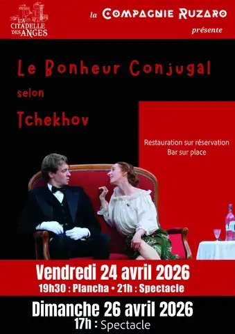 Spectacle Le bonheur conjugal de Tchekhov - par la Compagnie Ruzaro
