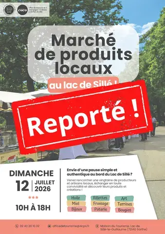 Reporté - Marché de producteurs & artisans locaux au Lac de Sillé