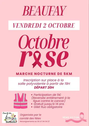 Octobre rose : Marche nocturne de 5km