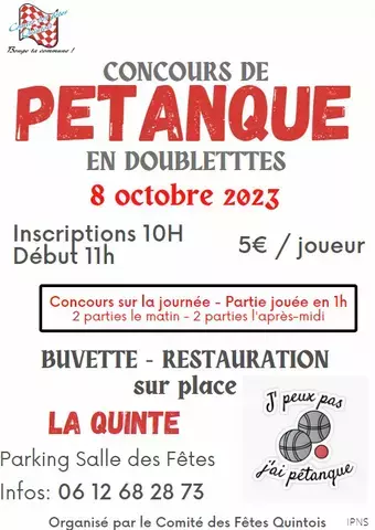 CONCOURS DE PÉTANQUE - JOURNEE