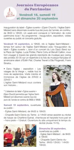 Journées du Patrimoine - Église Saint-Médard & Inauguration label