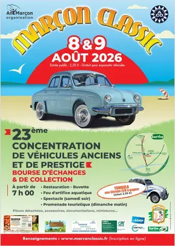 Marçon Classic Expo voitures anciennes  bourse d'échanges par Ani'Marçon