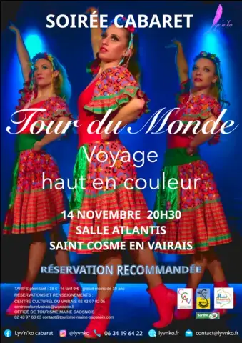 Soirée Cabaret "Tour du monde, voyage haut en couleur"