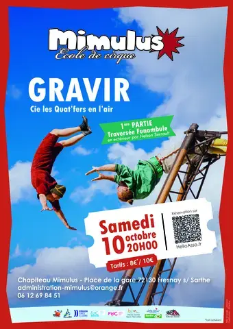 Spectacle de voltige aérienne "Gravir" par la Cie les Quat’fers en l’air