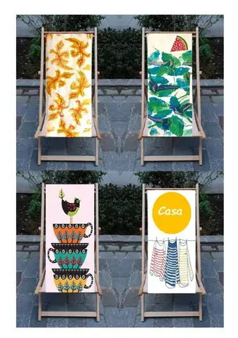 Le Brunch de Mlle Mars - Toile de chaise longue personnalisée