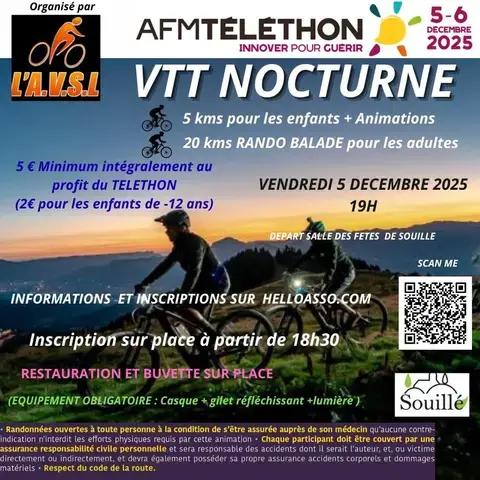 Rando VTT Nocturne pour le Téléthon