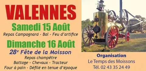 28ème fête de la moisson, repas campagnard, bal & feu d’artifice