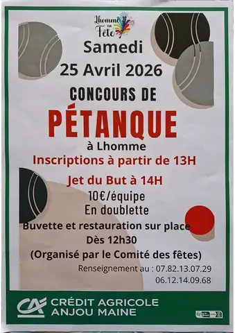 Concours de pétanque de printemps en doublette