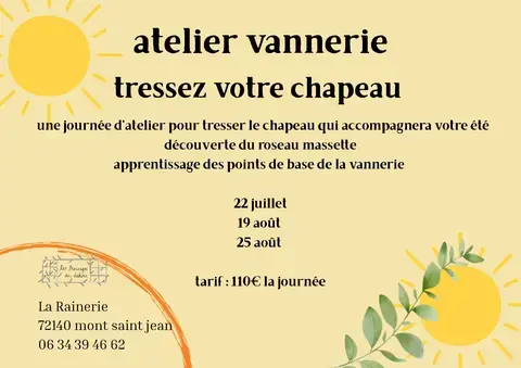 Tressez votre chapeau en roseau massette