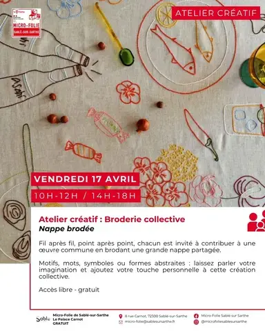Atelier créatif : broderie collective