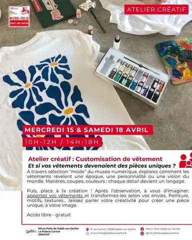 Atelier créatif : Customisation de vêtement