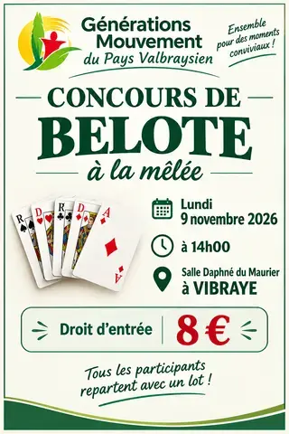 CONCOURS DE BELOTE À LE MÊLÉE