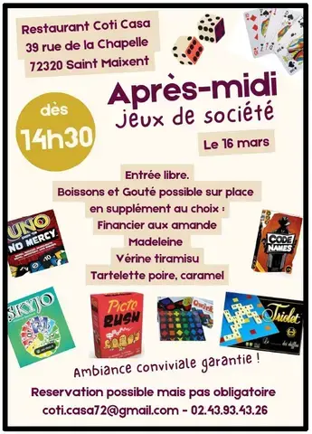 Après midi Jeux de Société