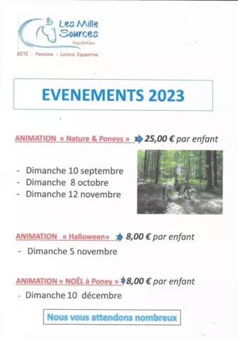 ANIMATION NATURE ET PONEYS