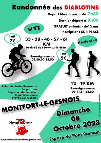 RANDONNÉE DES DIABLOTINS : PÉDESTRE ET VTT